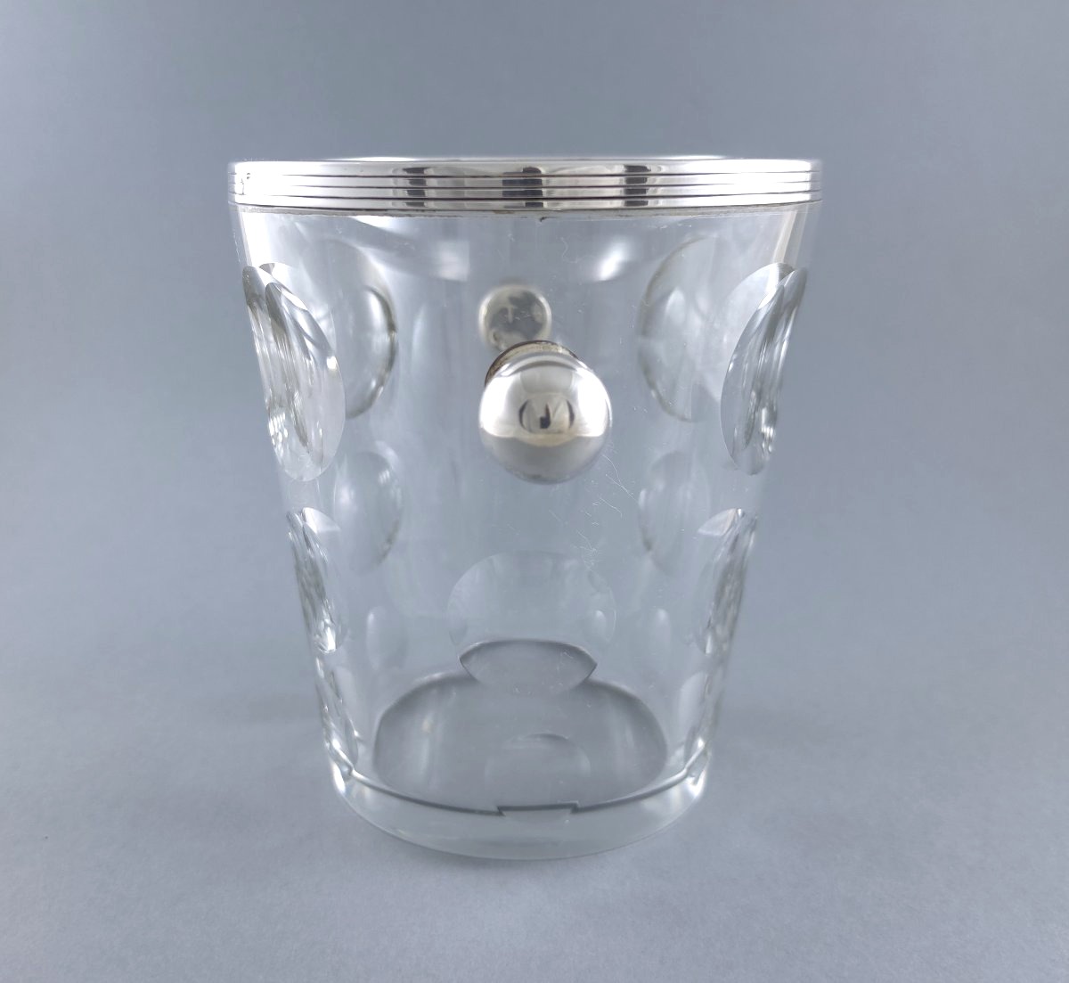 Christofle - Sterling Silver And Crystal Ice Bucket-photo-3