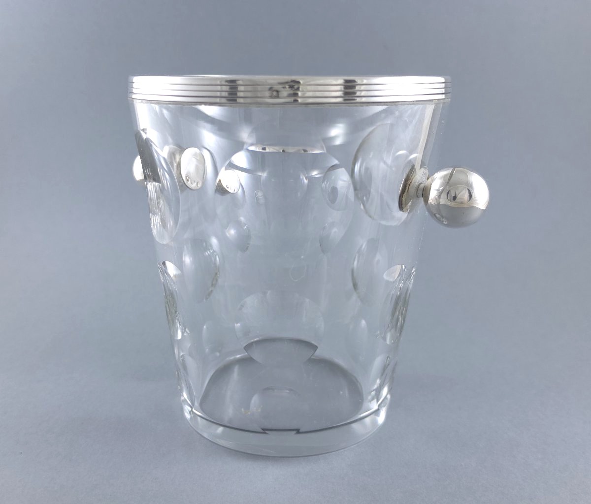 Christofle - Sterling Silver And Crystal Ice Bucket-photo-4