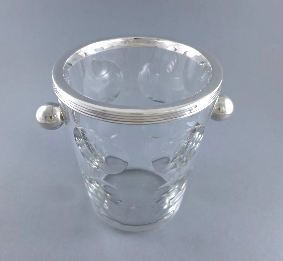 Christofle - Sterling Silver And Crystal Ice Bucket-photo-1