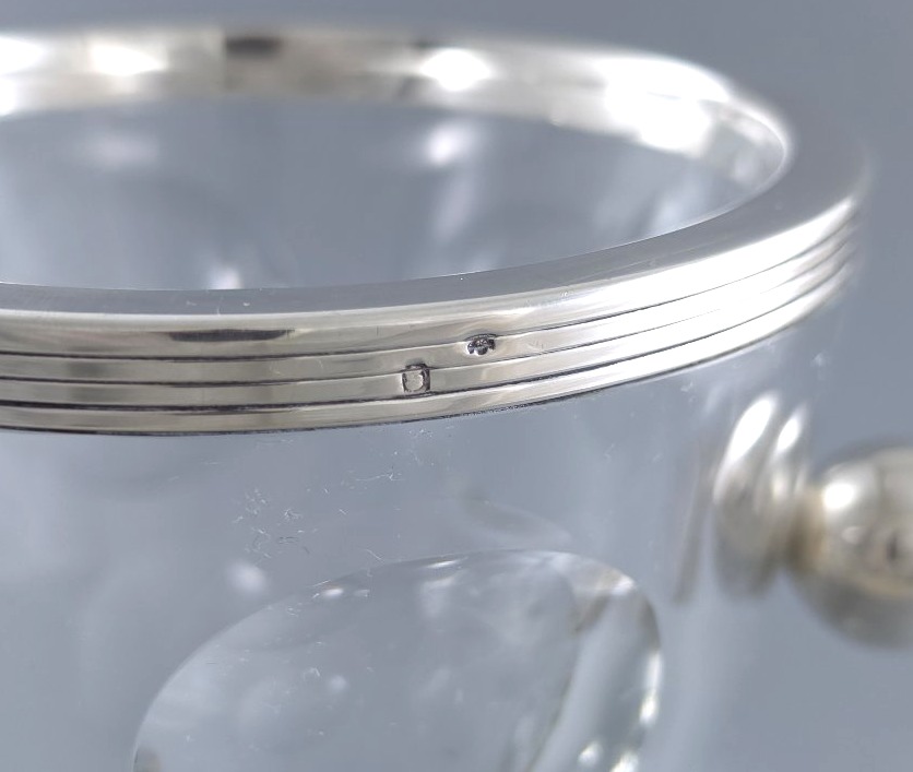 Christofle - Sterling Silver And Crystal Ice Bucket-photo-2