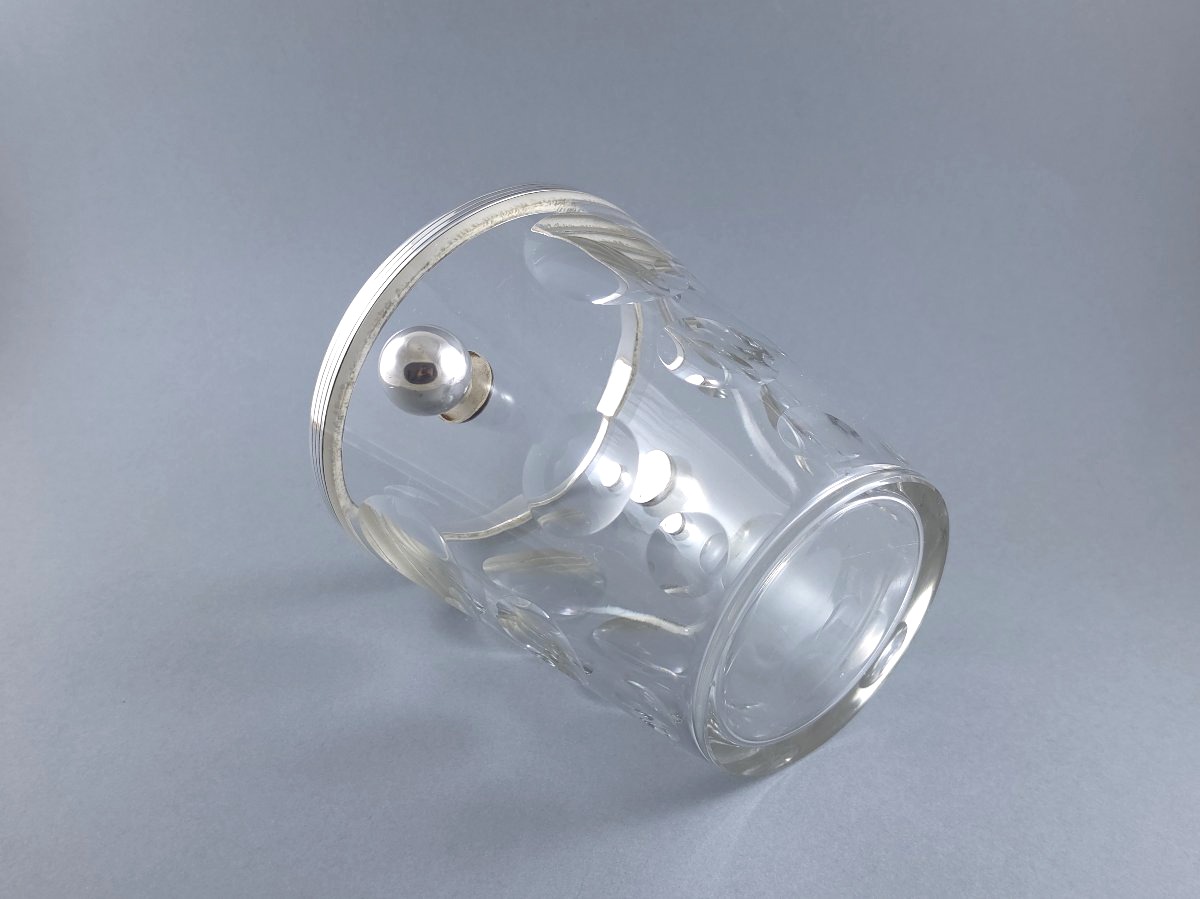 Christofle - Sterling Silver And Crystal Ice Bucket-photo-4