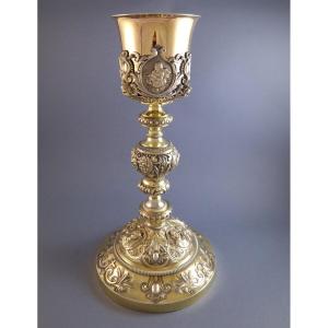 Large Sterling Silver Gilt Chalice