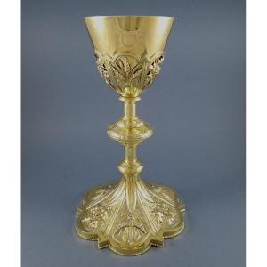 19th Chalice In Sterling Silver Gilt