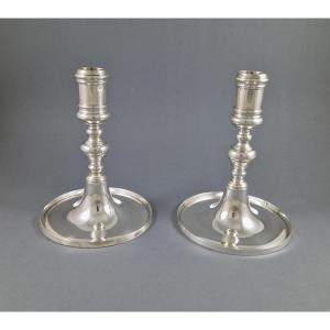 Pair Of Sterling Silver Candlesticks