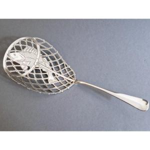Pelle à poisson en argent massif
