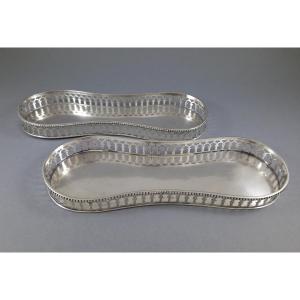 Augsburg - Pair Of 18th Century Sterling Silver Trays