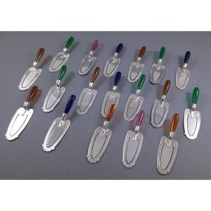 18 portes nom en argent massif