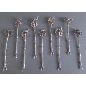 9 Sterling Silver Picks Savannah Animals