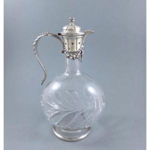 Crystal And Sterling Silver Decanter