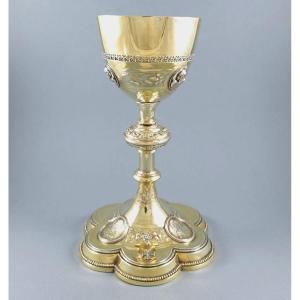 Demarquet Frères - Chalice In Sterling Silver Gilt