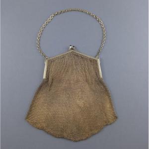 Sac de bal aumônière en vermeil Argent massif