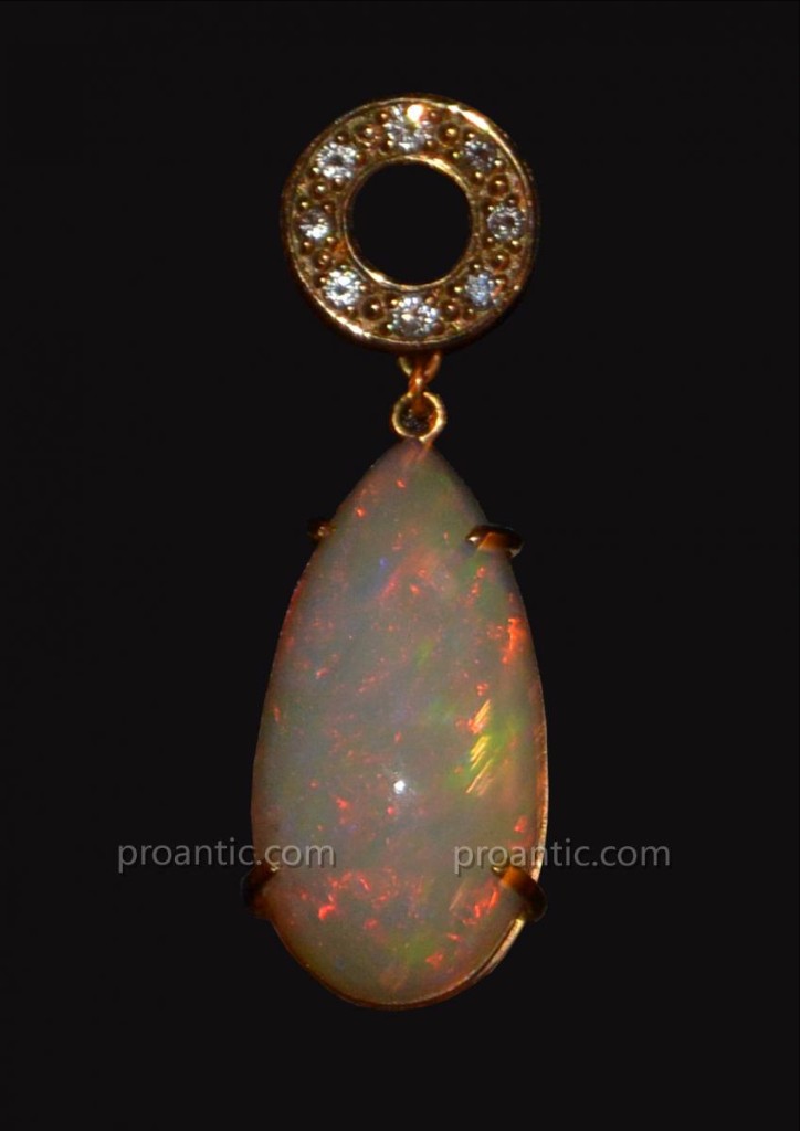 Opal Pendant Gold And Diamonds-photo-3