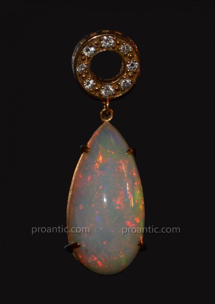 Opal Pendant Gold And Diamonds-photo-4