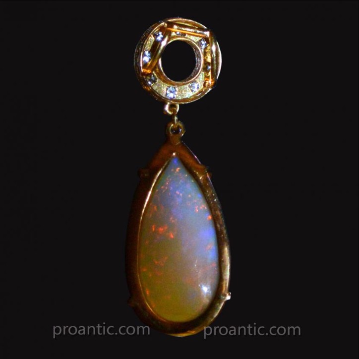 Opal Pendant Gold And Diamonds-photo-4