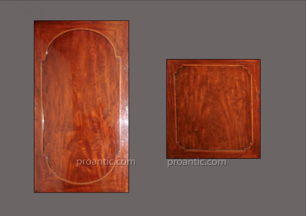 Important Buffet Two Corps Mahogany And Mahogany Veneer English-photo-4