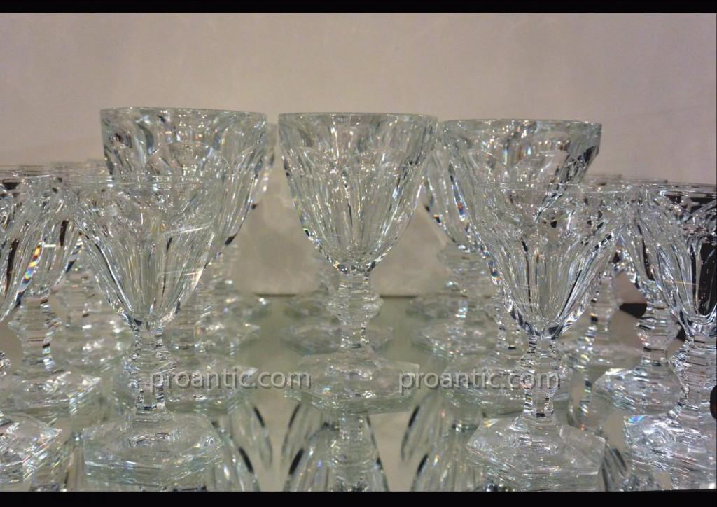 Baccarat  Modèle Harcourt 9 Verres à Eau Et 12 Verres à Vin Blanc-photo-2