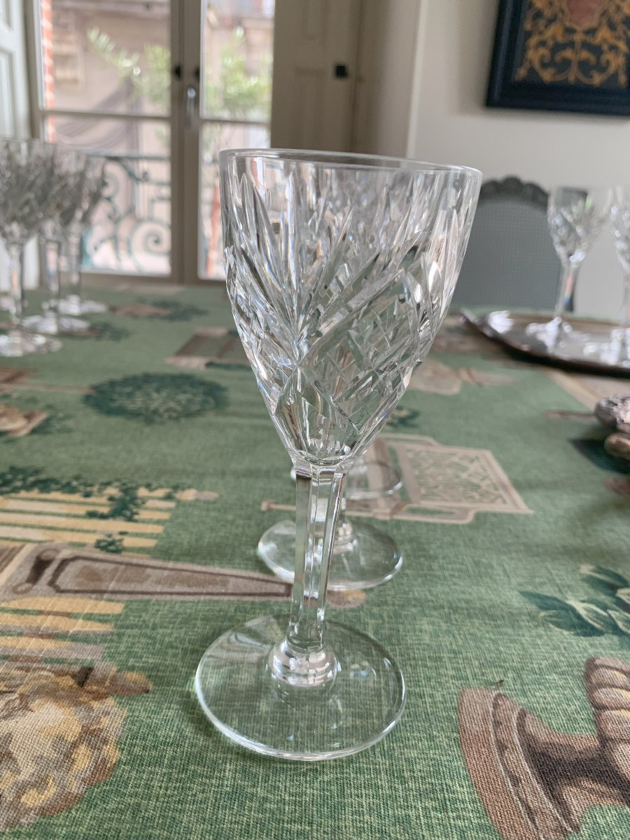 5 verres à vin blanc modèle Chantillly - cristallerie Saint-Louis-photo-3