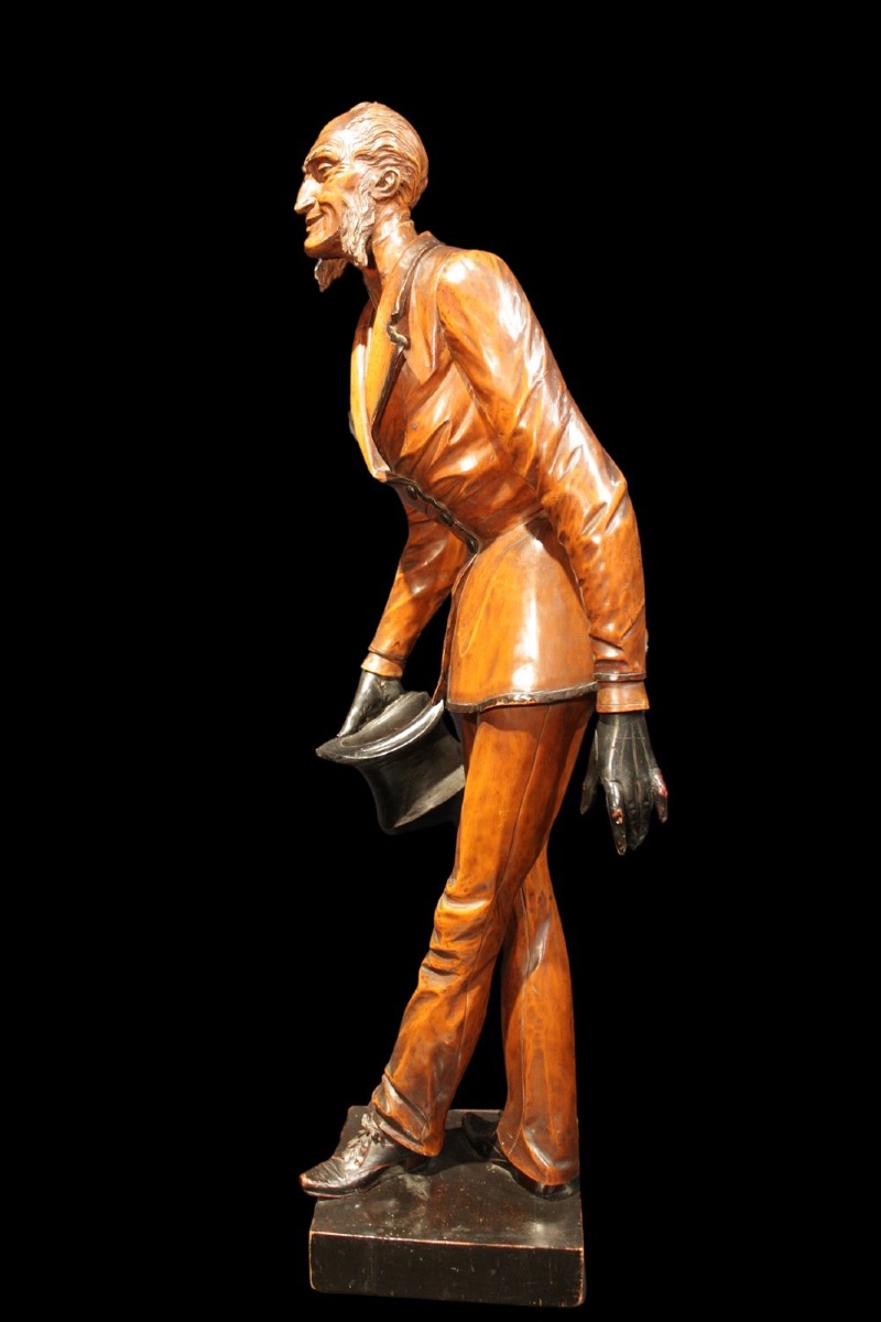 Rare Carved And Ebonized Wood Sculpture – Francesco Toso (1846–1903) – Venice, C. 1875–1890-photo-4