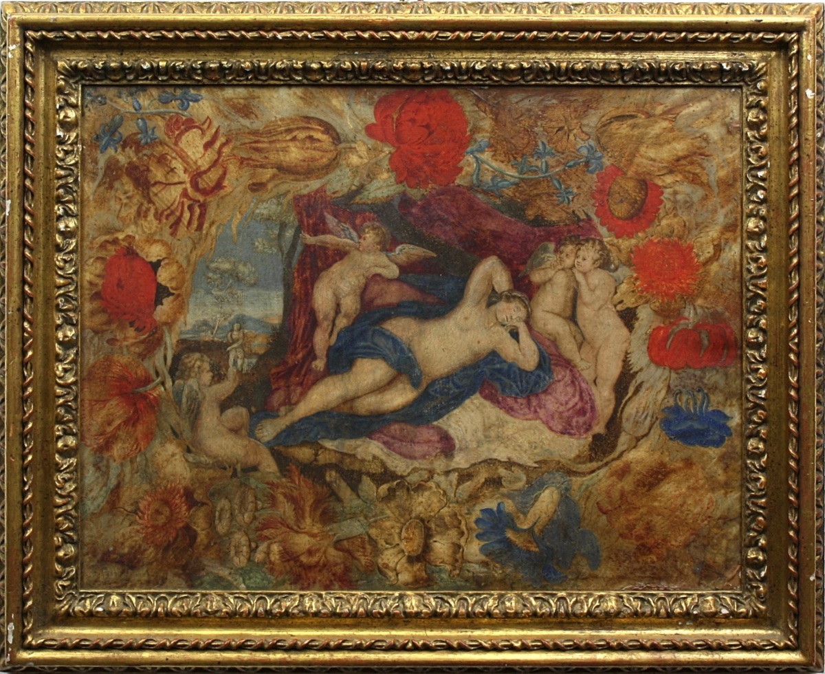 Sleeping Venus With Children In A Floral Garland-photo-2