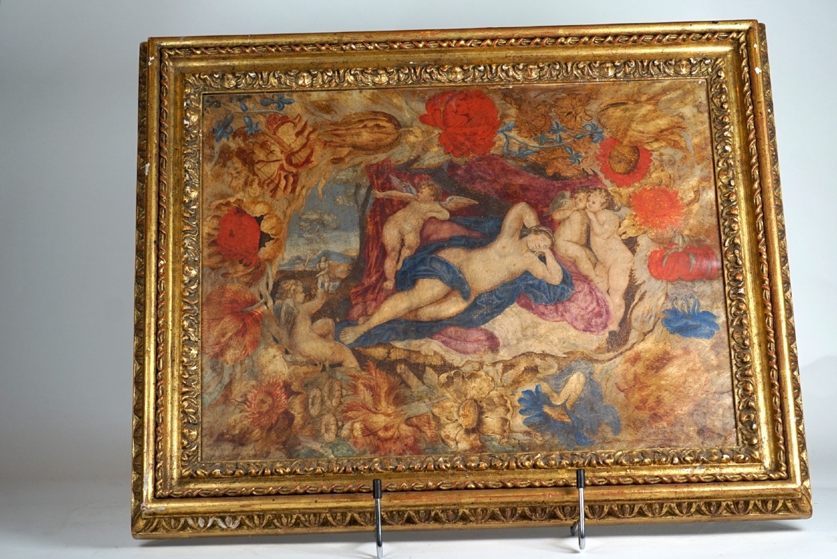 Sleeping Venus With Children In A Floral Garland-photo-3