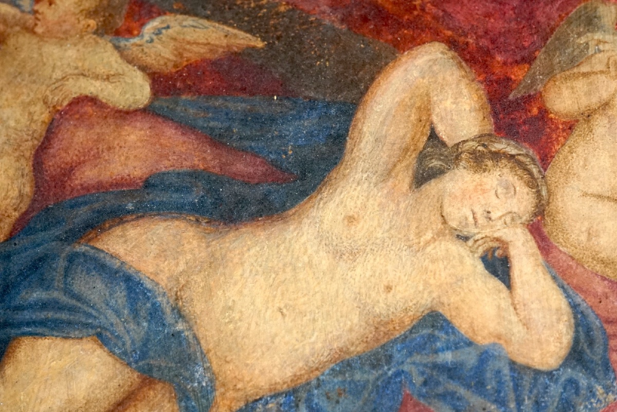 Sleeping Venus With Children In A Floral Garland-photo-3