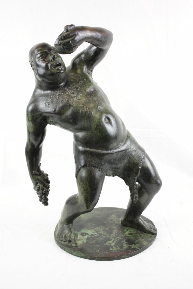 Pair Of Bronze Sculptures "bacchus And The Bacchantes" – Alberto Bazzoni (1889–1973)-photo-2
