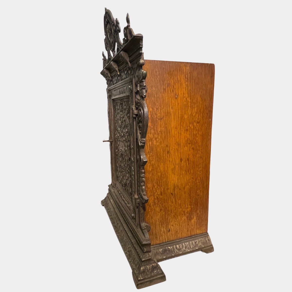 Artistic Cast-iron And Oak Tabletop Cabinet – Rudolf Mayer (1846–1916)-photo-2