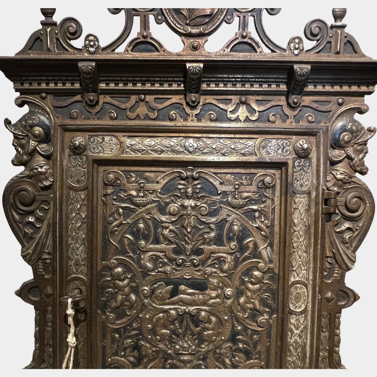 Artistic Cast-iron And Oak Tabletop Cabinet – Rudolf Mayer (1846–1916)-photo-2