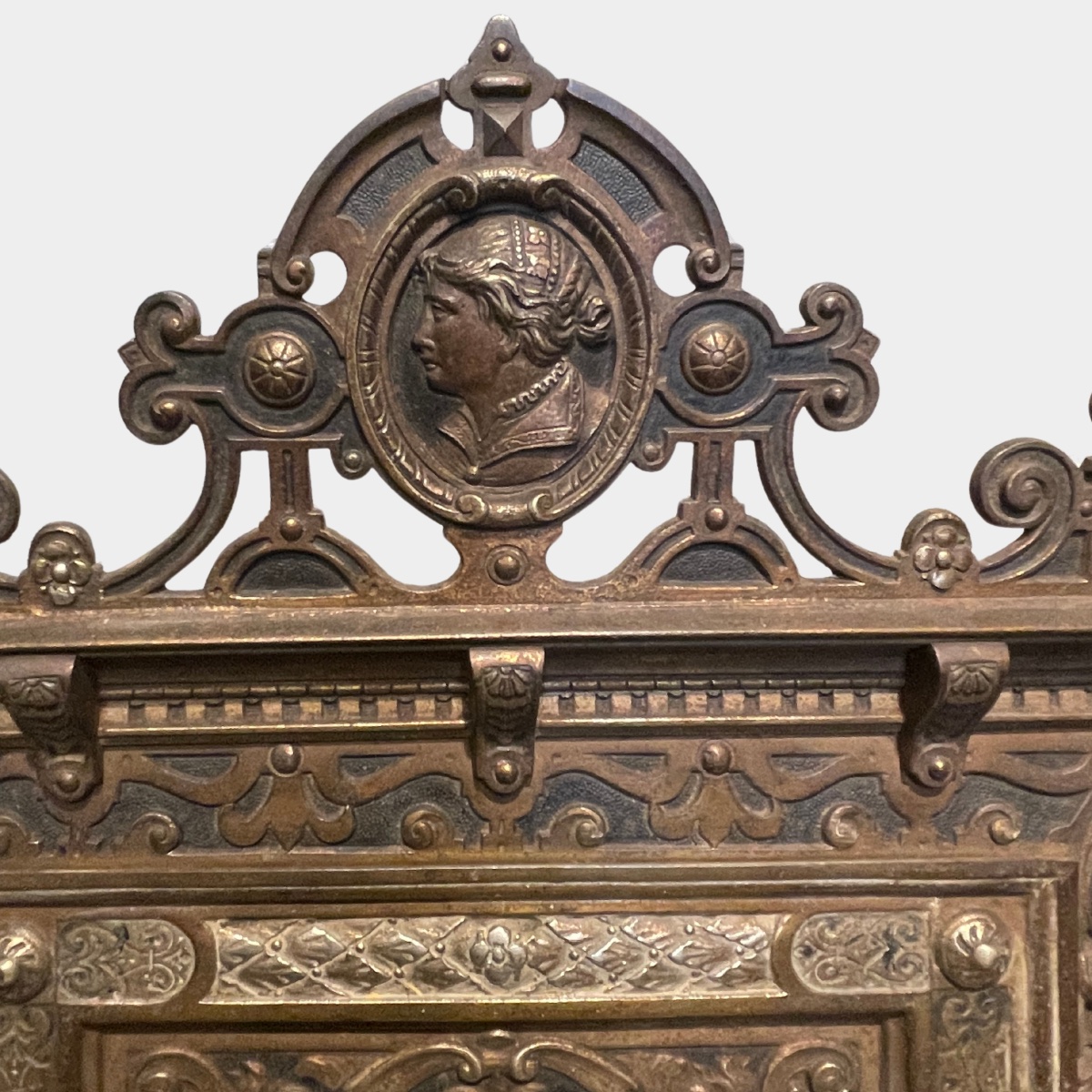 Artistic Cast-iron And Oak Tabletop Cabinet – Rudolf Mayer (1846–1916)-photo-4