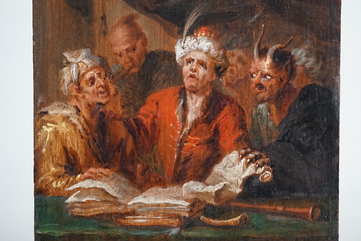 Scène Ésotérique : Le Pacte Diabolique – Suiveur de Frans Francken II (1581–1642)-photo-2