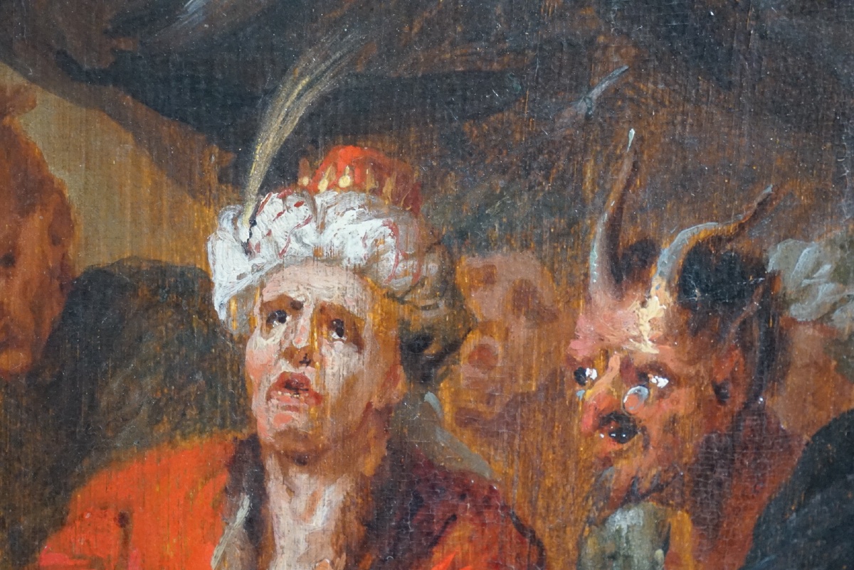 Scène Ésotérique : Le Pacte Diabolique – Suiveur de Frans Francken II (1581–1642)-photo-4