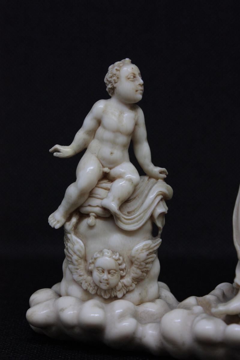 Vierge de la Ghiara – Sculpture en ivoire sculpté, XVIe siècle (avec CITES)-photo-1