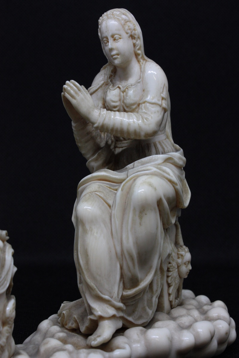Vierge de la Ghiara – Sculpture en ivoire sculpté, XVIe siècle (avec CITES)-photo-2