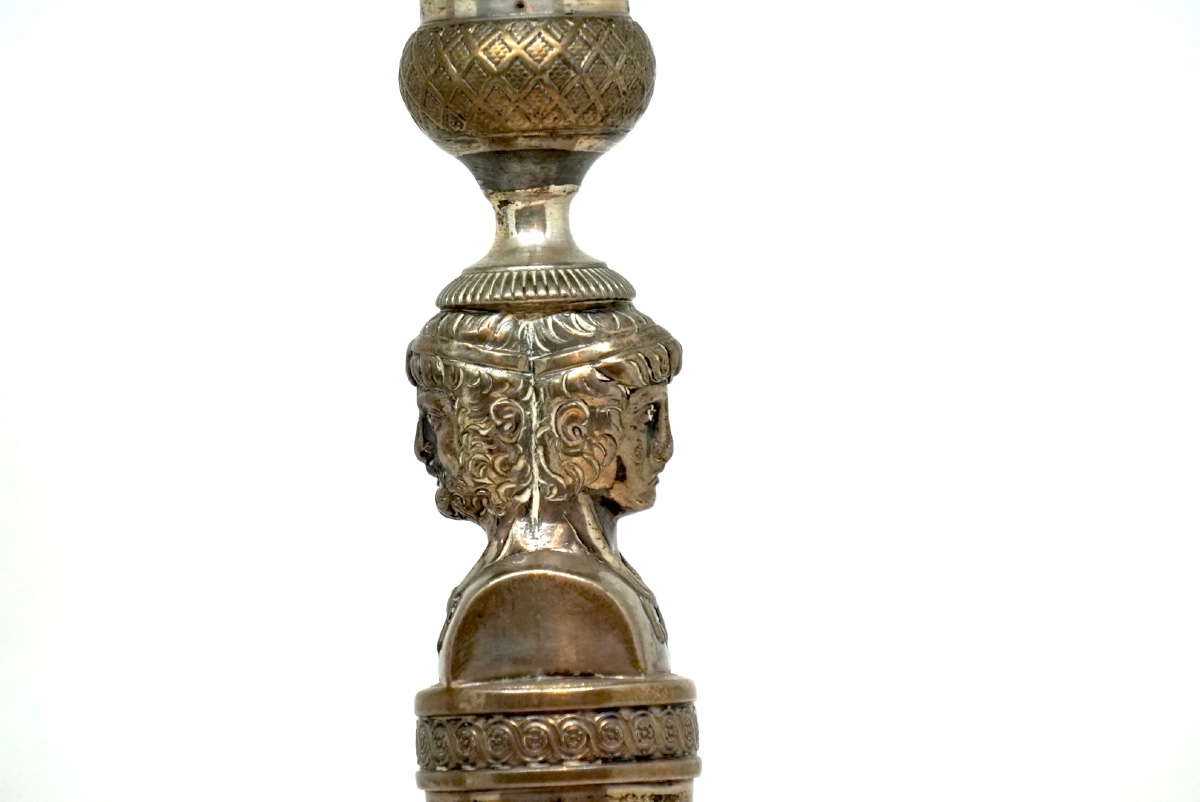 Paire de Chandeliers en Argent Massif Milan, vers 1820 – Orfèvres Frères Scavini-photo-3
