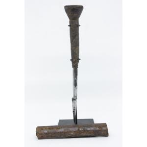 Rare Poignard Dissimulé en Aiguille à Filets – Gênes, XVIIe Siècle (18,2 cm)