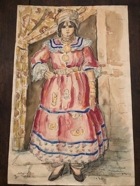 Aquarelle Orientaliste 1930