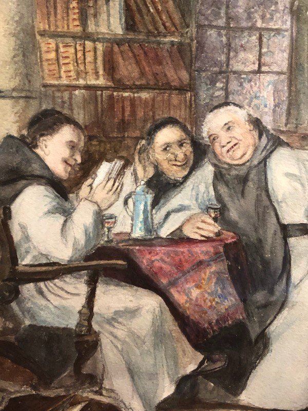 Les Trois Moines Aquarelle