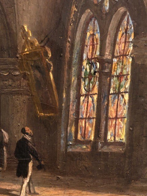 La Messe Dans La Cathédrale Hst 19ème-photo-3