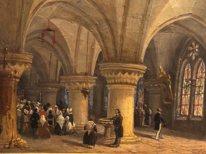 La Messe Dans La Cathédrale Hst 19ème-photo-3