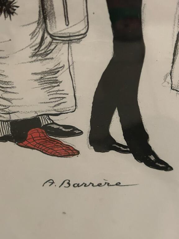 Ensemble de quatre lithographies d'Adrien Barrère-photo-1