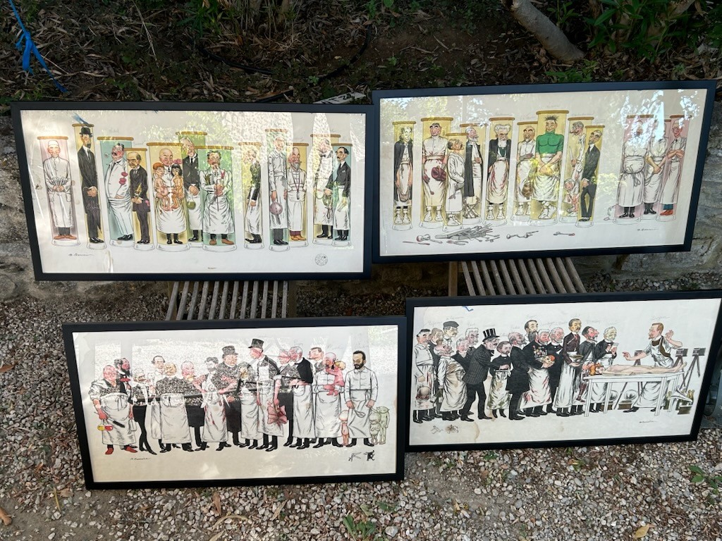Ensemble de quatre lithographies d'Adrien Barrère