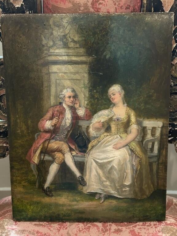 Romantic Scene By Antony Serres, 19th Century