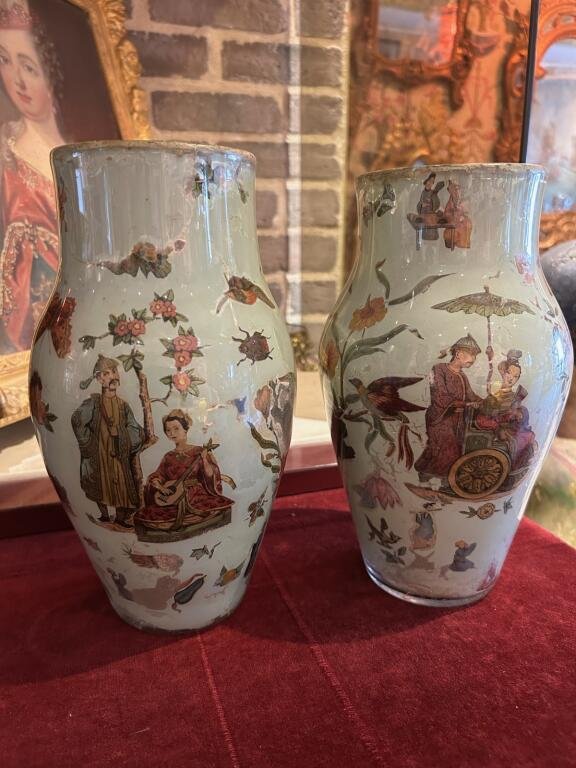 Pair Of 18th-century Arte Povera Vases