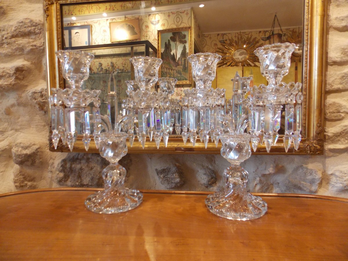 Paire De Girandoles Baccarat