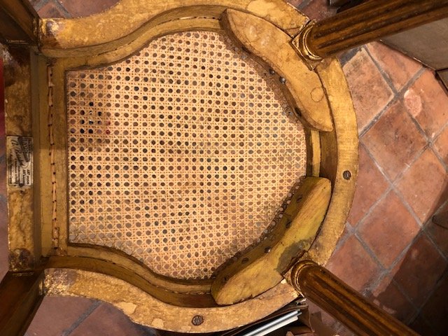 Chaise En Bois Doré Style Louis XVI-photo-1