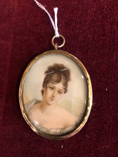 Miniature On Ivory Pendant