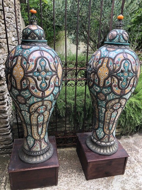 Important Pair Of Covered Jars 19th-photo-6