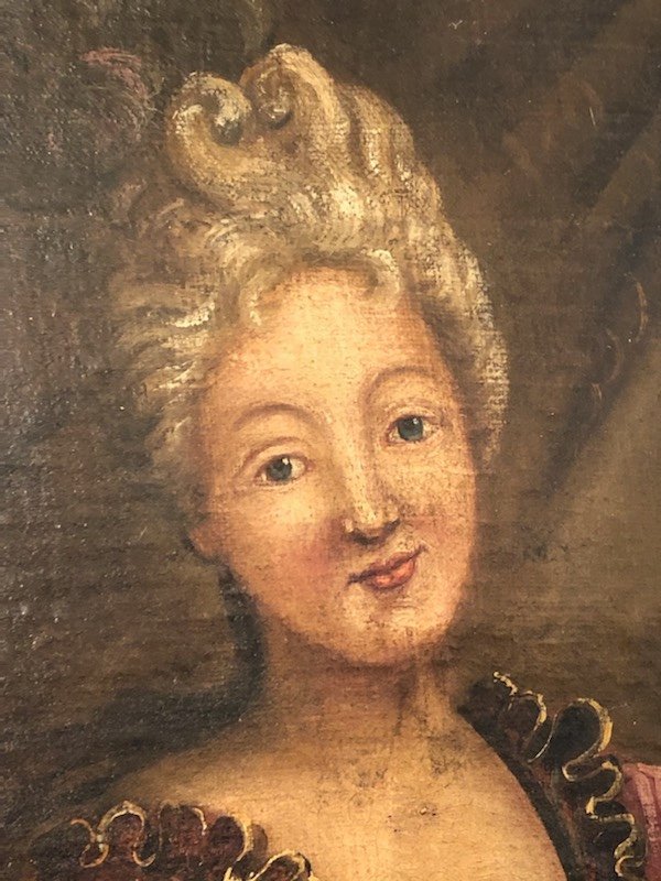 Portrait 18ème Siècle Elégante Au Masque-photo-1