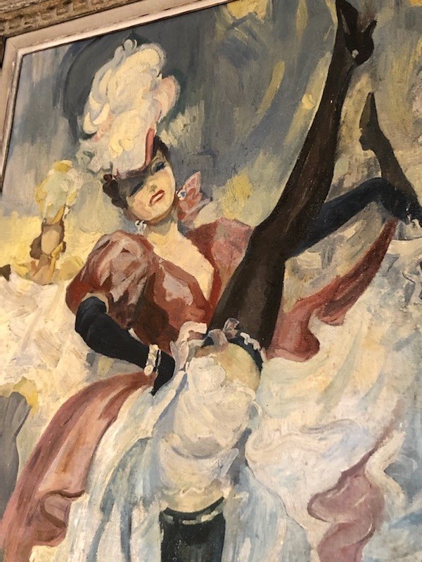 French Cancan Oil On Canvas Charley Garry-photo-2
