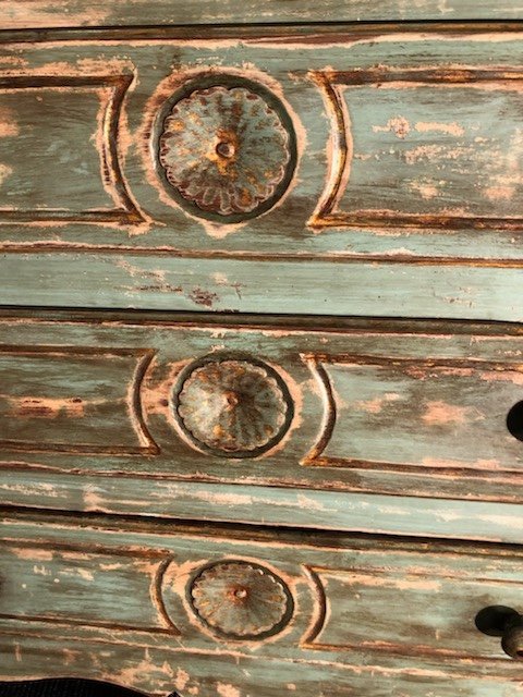 18th Century Painted Chest Of Drawers-photo-4